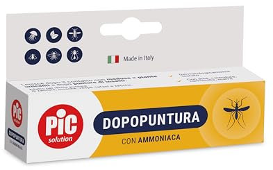 Pic Solution Penna Dopopuntura in Gel con Ammoniaca per Punture di Zanzare, Mosche, Vespe, Tafani, Zecche e Insetti per Bambini dai 3 anni e Adulti 12 ml
