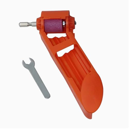 Rainorning 2-12.5mm Drill Bit Sharpener, Portable Mini Straight Shank Twist Drill Grinder (Orange)