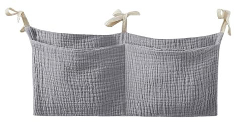 Betttasche für Babybett, Organizer für Babybett, tragbarer Organizer für Kinderbett, Nachttasche für Kindergarten und Windeln, Organizer-Tasche mit 2 Taschen, Bettwäsche aus Baumwolle von us