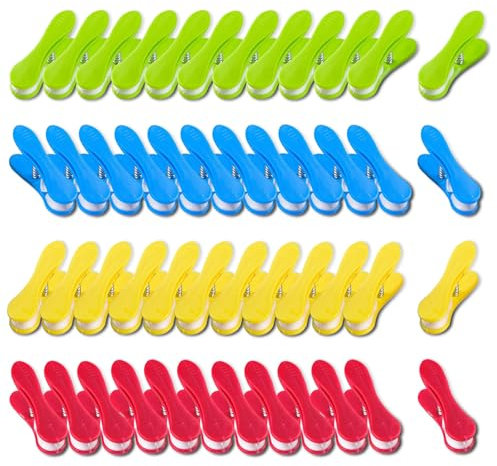 48 Pieces Clothes Pegs for Washing Line Washing Line Pegs Spring for Strong Grip,Soft Clip Non Slip Laundry Clothes Pegs,Washing Pegs Designed to Avoid Marks, UV Resistant for Indoor Outdoor (48 Pack)