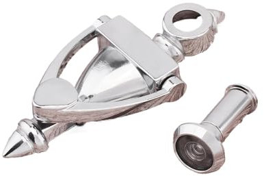 UALXPAO Türklopfer aus Zinklegierung for Holz- und Stahltüren mit Einer Türstärke von 3,5 bis 4,9 cm, mit hochauflösendem 180-Grad-Türspion für Haustüren, Eingangstüren(Silver)
