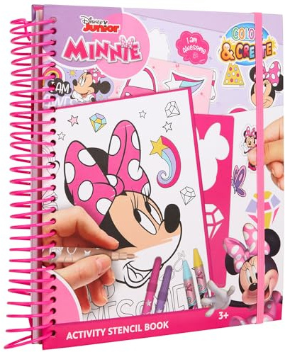 Disney Minnie Mouse - Set Creativo con Plantillas, Pegatinas y Dibujos para Colorear - Actividades para Niños +3 Años (MM24356)