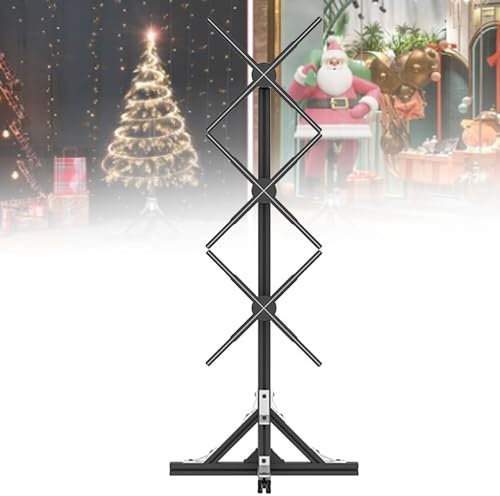 3D-Spleiß-Hologramm-Display-Ventilator, 19,7 Zoll, 3-teilig, mit Ständer-Set, 3D-Hologramm-Ventilator, LED-Projektor, Weihnachtsbaum, mit WLAN und Bluetooth, App und Fernbedienung, für Party-Events