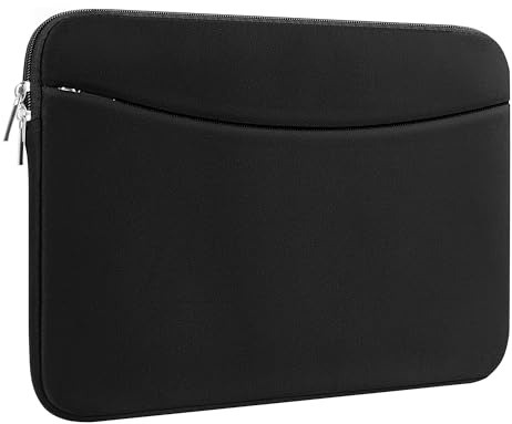 BAAGOAZ Funda para Portátil 15-16 Pulgadas con Bolsillo Frontal, Delgado y Ligero, Compatible con Chromebook y Portátiles 15,6-16 Pulgadas, Negro