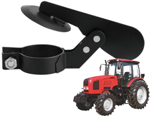 Solapa de escape de lluvia – Protector de escape de tractor resistente, tapa de acero al carbono | Solapa negra resistente al desgaste para modelo de tractor, cubierta impermeable para tubo de motor