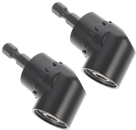Didiseaon 2 Pièces Perceuse-visseuse Angle à Degrés Tournevis Coudé Adaptateur Angle Pour Perceuse-visseuse Porte-embout Coudé Tournevis à Droit