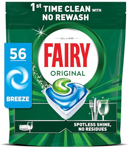 Fairy Original Power Dishwasher Tablets Breeze, 56 Capsules