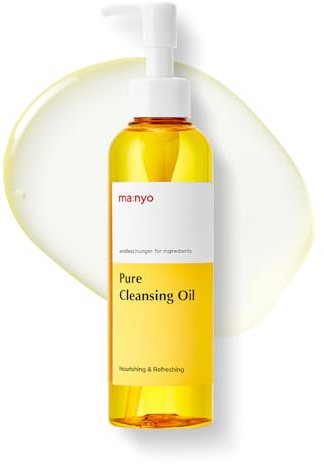 [ma:nyo] Pure Cleansing Oil (6.7 fl oz / 200ml) - Blackhead melting and gentle Daily Makeup removal for Sensitive skin with Argan Kenel Oil (Vitamin E), Nourishing skin and keep pH balance (Yellow)