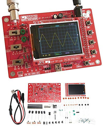 Oscilloscope Numérique Kit Oscilloscope Numérique de 2.4pouces DSO138 TFT de poche Pièces SMD Electronique