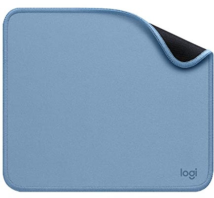 Logitech Mouse Pad - Studio Series, Computer-Mauspad mit Anti-Rutsch-Gummiboden, Leichtes Gleiten, Spritzwassergeschützt, Langlebige Materialien, Tragbar, Frisches, modernes Design - Blau/Grau