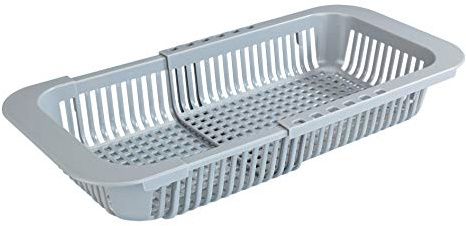 WENKO Geschirrabtropfer, einstellbar, 30-39 cm, Kunststoff, Geschirrstnder, Geschirr
