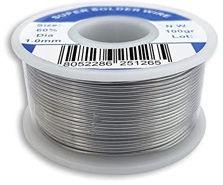 BOBINA STAGNO IN ROCCHETTO 60/40 100GR. 1MM PER SALDARE SALDATURA LABORATORIO HIGH QUALITY MGIDEA