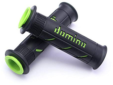 Motorrad Griffe Lenkergriffe aus gummi für Naked, Tourer, Rennsport, Cruiser, Pitbike (Grün)