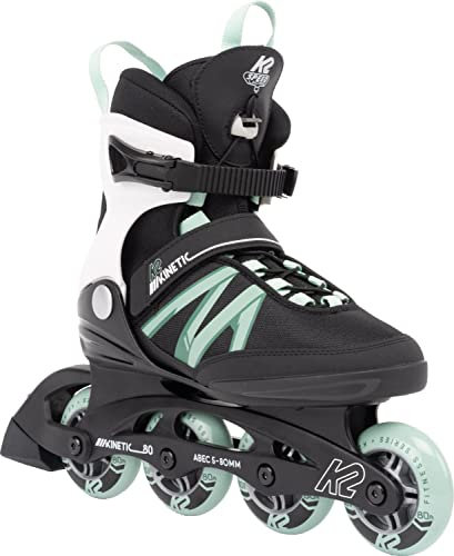K2 Skate Damen Kinetic 80 Pro Inlineskates, Schwarz, Salbei, 10.5