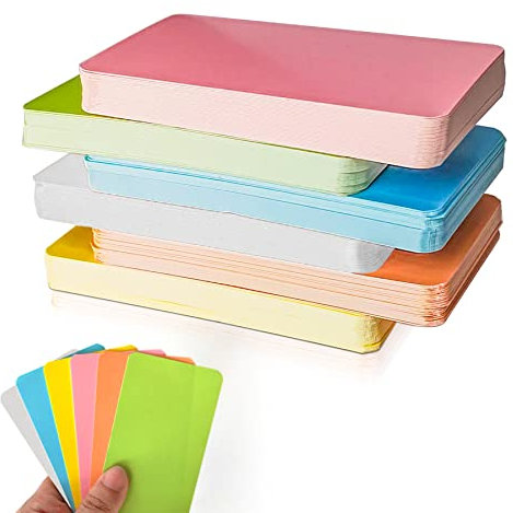 Traumarkeu Papierprodukt: 200 Stück, mehrfarbig, Kraftpapierkarten zum Selbermachen, Wortkarten, Karteikarten, Notizkarten, Visitenkarten, Karteikarten, Speicherkarten