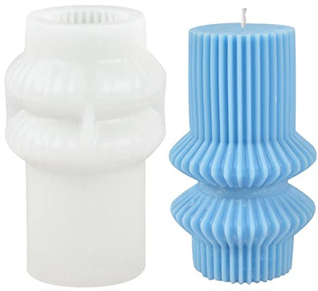 Bncxdc kerzenformen zum gießen, silikonform kerzenhalter, Zylinder-Silikon-Kerzenformen, machen Sie Ihre eigenen Kerzen, Anfänger, DIY-Silikonform zur Herstellung von Wachskerzen, 7,7 x 7,5 x 12,2 cm