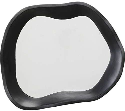 Kare Design Wandspiegel Dynamic, schwarzer Rahmen, Spiegel, Wandmontage horizontal, 34x40,3x6,8 cm (H/B/T), Schwarz