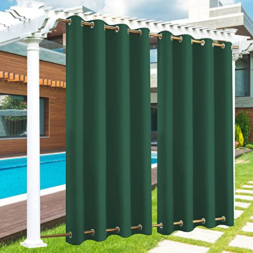 LZXSXZ Outdoor Vorhang Wasserdicht 1 Stück, Outdoor Vorhang mit Ösen Oben und Unten, 24 Farben Outdoor Vorhang Wasserdicht Wetterfest Blickdicht für Veranda, Pergola, Laube, Custom