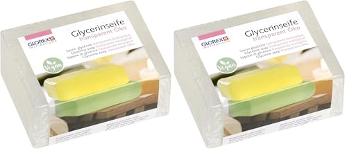 Glorex 6 1600 121-Sapone alla glicerina Eco, Trasparente Neutra per la Pelle, dermatologicamente Testato, 100% Vegano, Blocco da 500 g Come Base per la colata di Sapone, Soap, Transparent