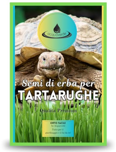Semi di Erba per Tartarughe di Terra, Mix di Tarassaco, Cicoria, Scarola e Lattuga per Nutrizione Ottimale, MADE IN ITALY - Orto Facile