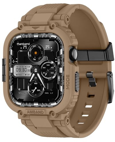 amBand Schutzhülle und Bänder für Apple Watch Serie 11/10, 46 mm, für Herren, M1 Sport-Serie, robuste Schutzhülle für iPhone Watch, Outdoor-Aktivitäten, unverzichtbarer Rundumschutz beim Wandern