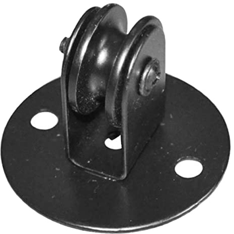GLEAVI Metall Umlenkrolle für Deckenschienenbeleuchtung Schwarz mit 7mm Führungsschlitz Praktische Riemenscheibe zur Drahtführung Langlebiges Lampenzubehör für Pendelleuchten