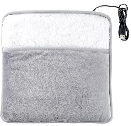 Scaldapiedi elettrico riscaldato, cuscinetto riscaldante per piedi - Piedino riscaldante USB | Cuscino scaldapiedi elettrico lavabile per Natale, compleanno, giorno del Ringraziamento
