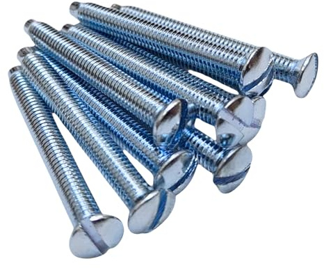 M3.5 x 30mm Electrical Machine Screws - Pack of 20 | Suitable for Light Switch & Plug Socket Faceplates