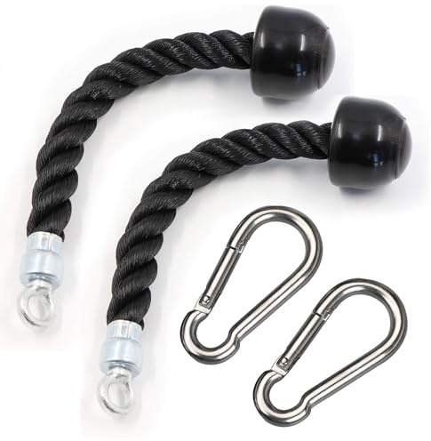 YouXiaor 2 Piezas Cuerda para tríceps con una Sola Mano,Cuerda de Entrenamiento para tríceps,Cuerda de Entrenamiento de Fuerza,Cuerda de tracción, Entrenamiento de Brazos,Entrenamiento de tríceps