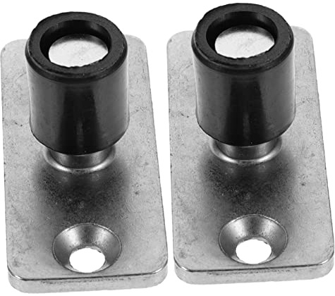 NUOBESTY Guide Lot de 2 de Porte Coulissante Argenté en Acier Inoxydable pour Résistance aux Chocs et Distance de Trou de 35mm Élégantes et Stables Portes Coulissantes