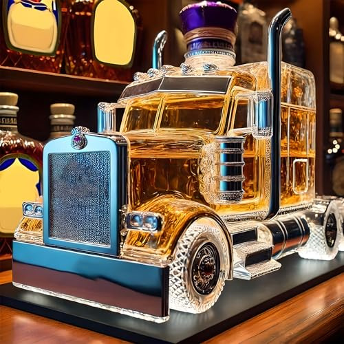 300 ml Whisky-Dekanter, Vintage-Glasflasche in Autoform mit Verschluss, Weinflaschen-Kunstfigur für die Hausbar, Kunstdekoration #5