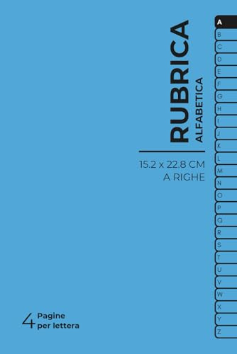 Rubrica Alfabetica: Quaderno A-Z per Password, Appunti e Idee - Copertina Design Moderno