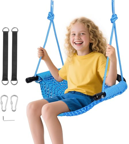 Baby Swing Tree Swing with 4-in-1 Grow-With-Me Design Climbing Frame Sensory Swing for Toddlers, Kids and Children in Indoor, Outdoor, Garden and Playground Use