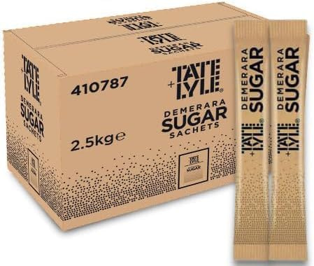 Tate & Lyle Demerara Sugar Sticks – 1000 × 2.5 g (Total 2.5 kg) | Single-Serve Sachets | Ideal for Coffee, Tea & Catering | Portion-Controlled Sticks