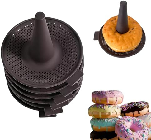 Fhlprte 6stk Bagel Backform,Donutform Klein zum Backen,Schwarz Silikon Bagel-Maker-Pfanne,13.5 X 9.3 CM Wiederverwendbare Backform,Antihaftbeschichtet,für Plätzchen,Pudding,Backen,DIY-Backförmchen