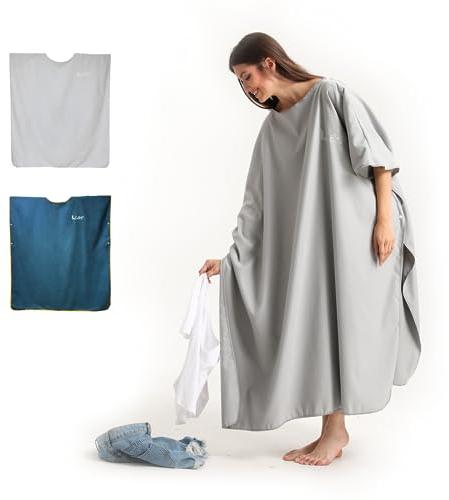 PL Poncho 3 en 1 para Cambiar de Ropa, Albornoz de Playa, Microfibra, Toalla para Hombre y Mujer, Cabina, Secado Rápido, Poncho de Surf para Adultos