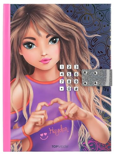 Depesche TOPModel Night 12971 - Diario con numeri e suono, 80 pagine a righe e colorate
