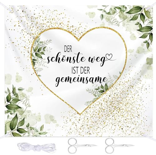 Hochzeitslaken Zum Ausschneiden, Hochzeitsherz Zum Ausschneiden, Herzförmige Hochzeitslaken, Hochzeitsspiele, Hochzeitslaken Mit 2 Stück Scheren, Perfekt Hochzeitsgeschenk für Frischvermählte