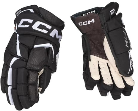 CCM Jetspeed FTW - Guantes para mujer, talla: 14 pulgadas, color: negro/blanco
