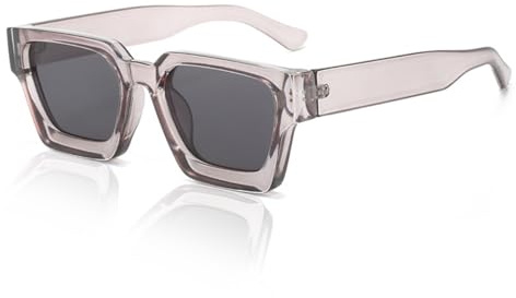 XITUADDA Retro Rechteckige Sonnenbrille für Damen Herren Trendige Quadratische Klassisch Sonnenbrille UV400