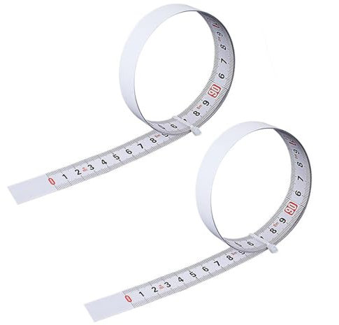 2 Rolls Self Adhesive Measuring Tape Carbon Steel 1M Metric Sticky Scale Workbench Ruler Left To Right Self Adhesive Tape Measure Sticky Back Ruler for Woodworking