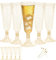 Dhnvcud 75 Pièces Coupe Champagne Plastique, 150ml Flûtes à Champagne Gobelet Verre a Biere Vin Cocktail pour Fêtes De Douche D'anniversaire Mariage Jardin - Solide & Réutilisable