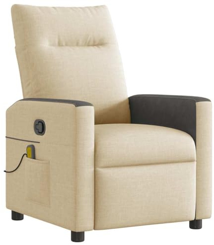 vidaXL Massagesessel Creme Stoff