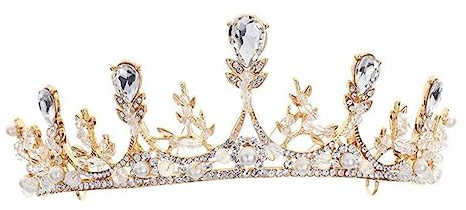 OUNONA Tocado de Novia con Gemas de Imitación Tiara Adorno de Boda Sencillo el Cabello Joyería Decorativa para Vestido de Novia para Ceremonia de Boda