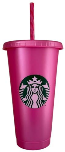 STARBUCKS Venti Cold Cup Summer 2025, wiederverwendbar, umweltfreundlich, 680 ml, Rosa