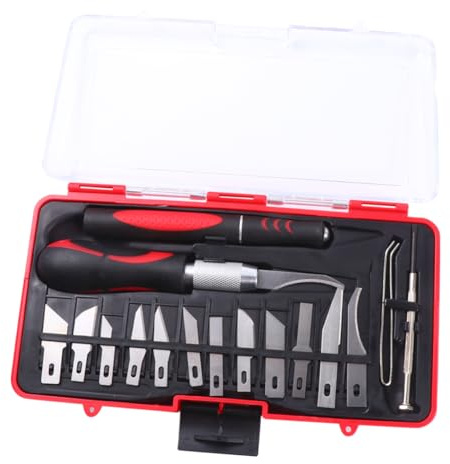 DIYEAH 16pezzi Penna Per Intaglio in Acciaio Al Carbonio Scalpello Manuale Penna Per Bulino Set Utensili Per Lavorazione Del Falegnameria e Incisione