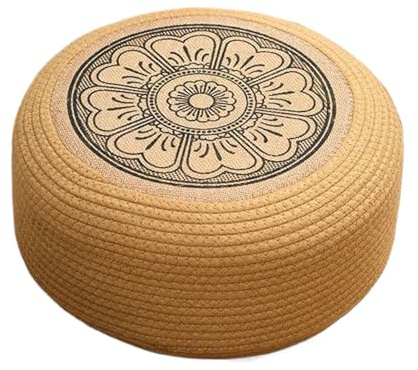 Gartensitzhocker – Handgewebter Ottomane für den Außenbereich, wasserdicht, Boden-Pouf, Terrassen-Ottomane und Fußhocker, Tatami-Bodenkissen für Zuhause, Garten, Küste, Wohnzimmer, Außendeck