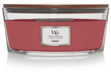 WoodWick Johannisbeere Dekorative Duftkerze im ovalformigem Glasgefäß 453.6 g, Currant, 11.5 x 18.9 x 8.8 cm