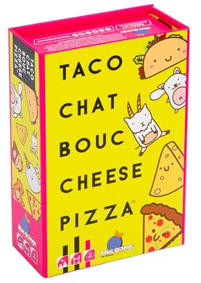 Blue Orange Taco Chat Bouc Cheese Pizza – Juego de Mesa y de Cartas – Ambiente y rapidez Ideal para divertirse en Familia o Amigos en la Noche – De 2 a 8 Jugadores, a Partir de 8 años
