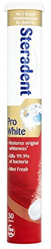 Steradent Pro Tabletas Blancas, 6 x 30 Cada una